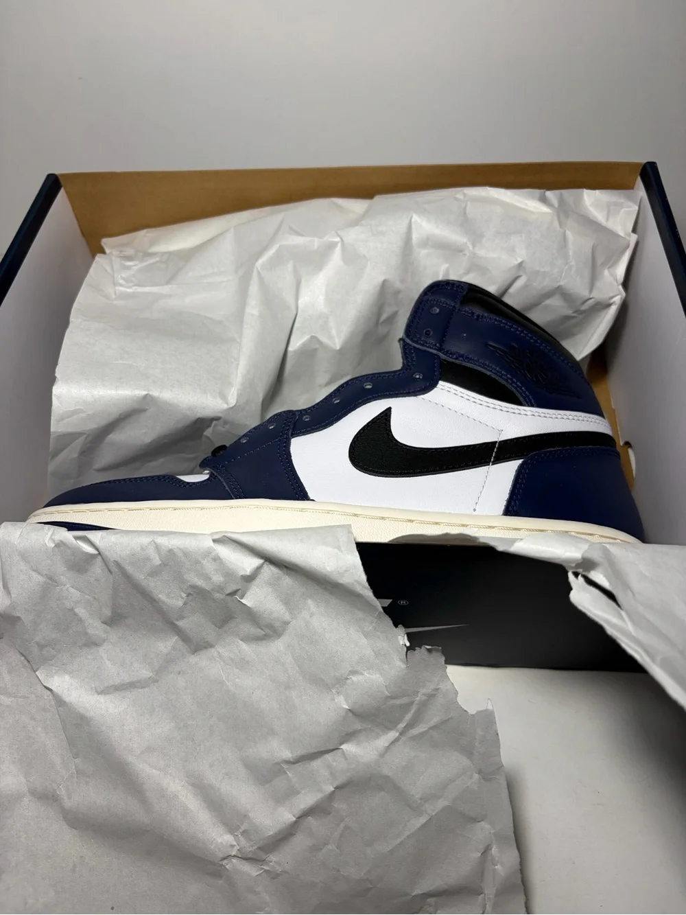 Nike Air Jordan 1 High OG Midnight Navy Black White Sneakers US 10 DZ5485-401